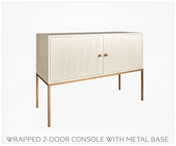 Fine Furniture 2Door Console with Metal Base