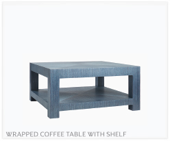 Fine Furniture Parsons Wrapped Coffee Table + Shelf