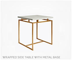 Fine Furniture Side Table with metal base