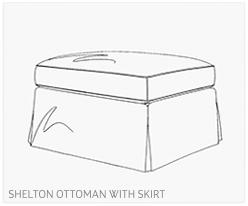 Fine Furniture Shelton Ottoman with Skirt