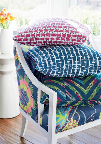 Thibaut Design Navy and Pink Color Series in Canopy