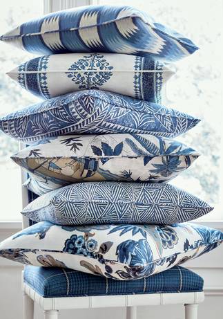 Thibaut Design Blue & White Color Series in Colony