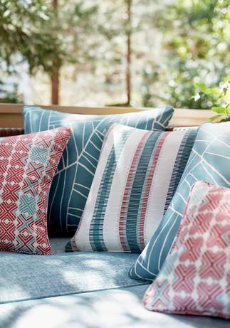 Thibaut Design Teal & Cranberry series in Festival