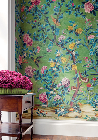Thibaut Design Jardin Bloom Mural   in Grand Palace
