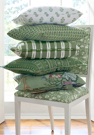 Thibaut Design Green Color Story in Indienne