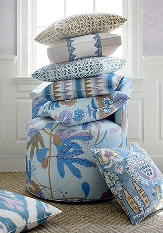 Thibaut Design French Blue and Lavender Color Story in Kismet