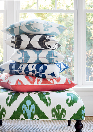 Thibaut Design Indies Ikat Fabric Color Series in Kismet