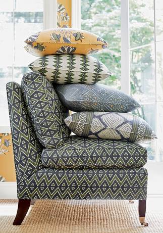Thibaut Design Mesa Harvest Gold & Navy Color Story in Mesa