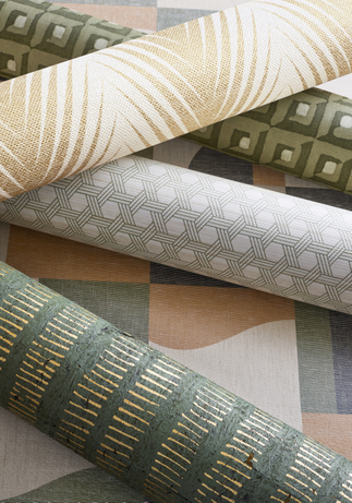 Thibaut Design Green & Gold Color Series in Modern Resource 3