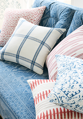 Thibaut Design Navy & Sunbaked Color Story in Montecito