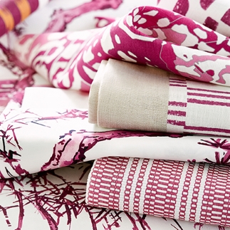 Thibaut Design Fuchsia Fabric Series in Nara
