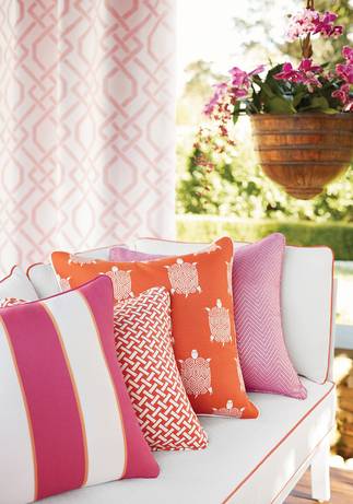 Thibaut Design Pink Pillows in Portico