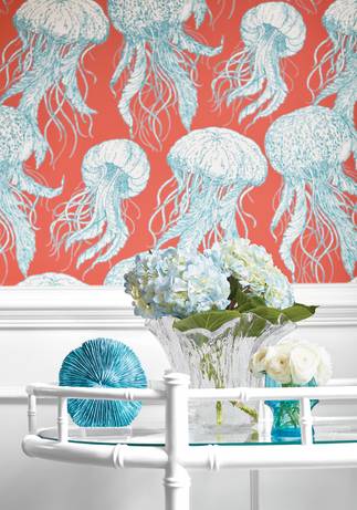 Thibaut Design Jelly Fish Bloom in Summer House