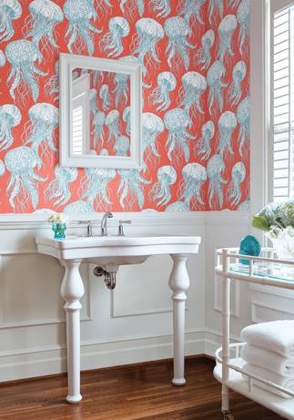 Thibaut Design Jelly Fish Bloom in Summer House