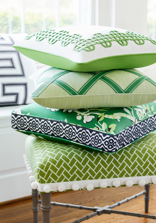 Thibaut Design Green and Blue Color Story in Tapes & Trims: Volume 3