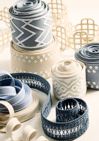 Thibaut Design Mineral & Linen Color Story in Tapes & Trims Volume 3