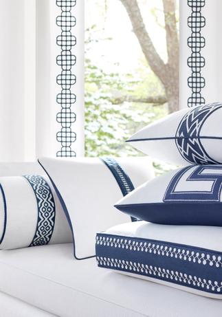 Thibaut Design Navy Color Story in Tapes & Trims Volume 3