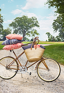 Coral & Navy Bicycle  from Villa Collection