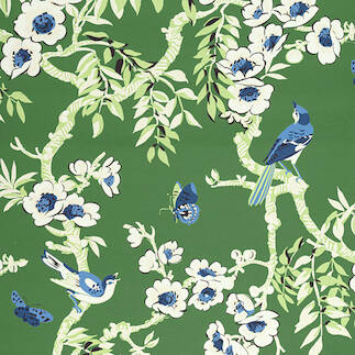 F920843 YUKIO Printed Fabrics Spa Blue from the Thibaut Eden 
