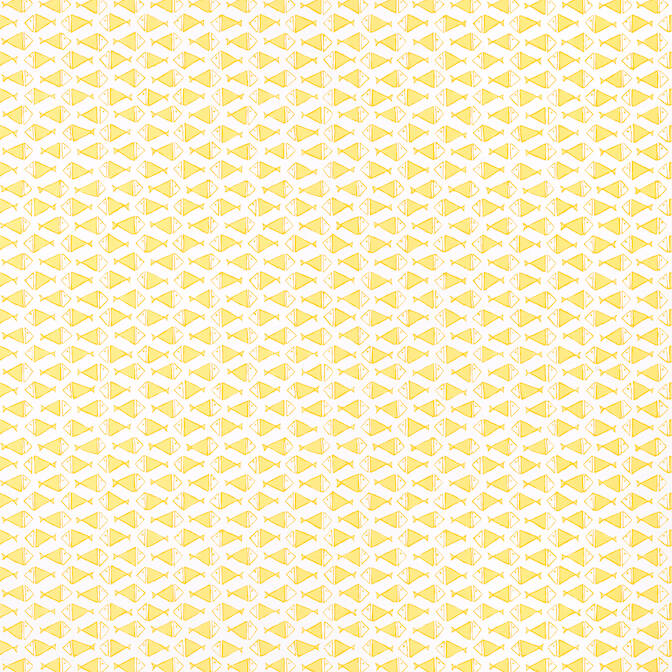T13323 PISCES Wallpaper Yellow from the Thibaut Pavilion collection
