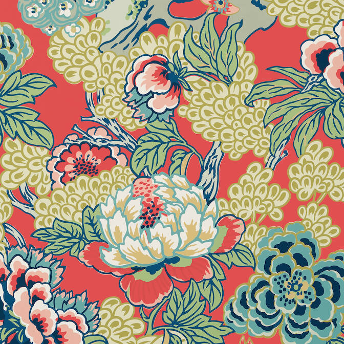HONSHU Green T75491 Collection Dynasty from Thibaut