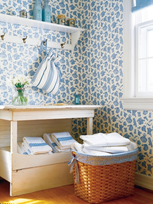 WINDOW SHOPPING, Blue, T6166, Collection Sweet Life from Thibaut