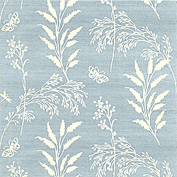 GRASSES, Blue, T5008, Collection Grasscloth Resource from Thibaut